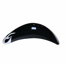 Parafango "Flame" Nero-Bianco Anteriore Pocket Bike Mini Cross HMParts