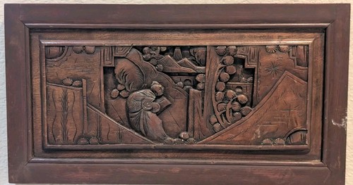 Pannello legno intagliato - , a