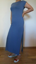 Vestito Donna Jersey Viscosa Maxi Abiti lungo senza maniche Estate Vacanza Mare