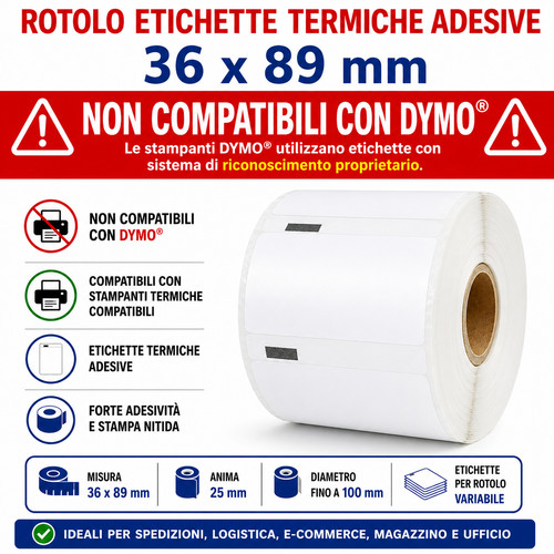 Rotolo 260 etichette termiche