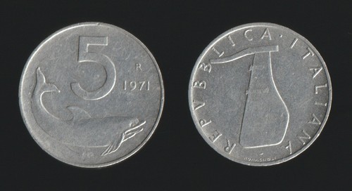 Lire 1971 delfino timone - 5, e