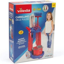 Carrello delle Pulizie Vileda per Bambini con Scopa Mocio e Accessori Carrellino