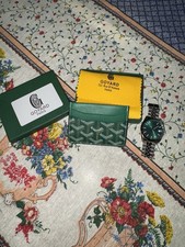 Portacarte Goyard in pelle