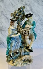 Staffordshire Pearlware Ralph gabbia per uccelli in legno Liberty e matrimonio XVIII secolo