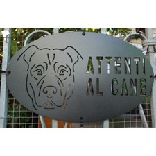 Targa cartello attenti al - targa,