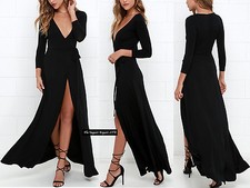 Vestito Nero Lungo Donna con