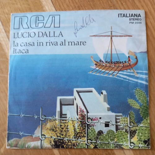 Lucio dalla autografo 45 - lucio,
