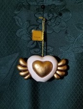 THUN ® 2021 CUORE CON ALI ADDOBBO NATALE SENZA SCATOLA E CERTIFICATO DA VETRINA