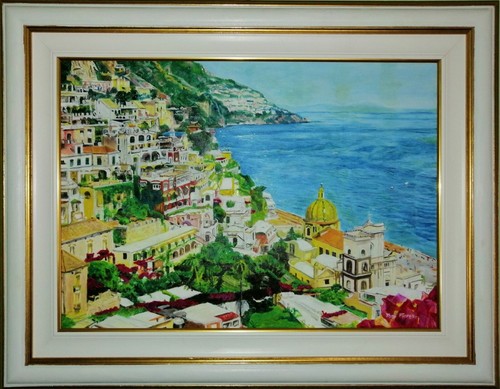 Olio tela positano 70x50 - su,