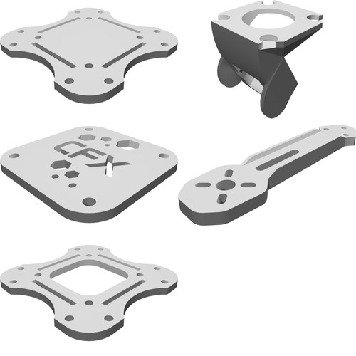 Telaio quad 230mm design cfx - x,