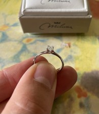 Anello Solitario Miluna oro 18 kt diamante brillante Nuovo 