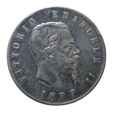 5 Lire 1877 II tipo - Roma -