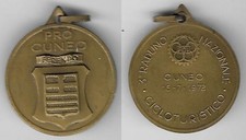 MEDAGLIA/CIONDOLO TONDO,LEGA OTTONE "PRO-LOCO CUNEO" 1972