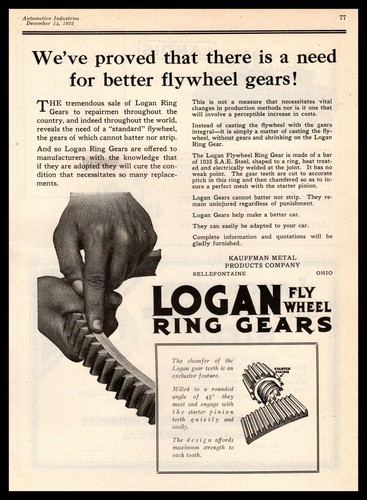 1922 logan fly wheel - 1922,