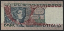 FALSO D' EPOCA 50000 LIRE VOLTO DI DONNA 11/04/1980 qFDS
