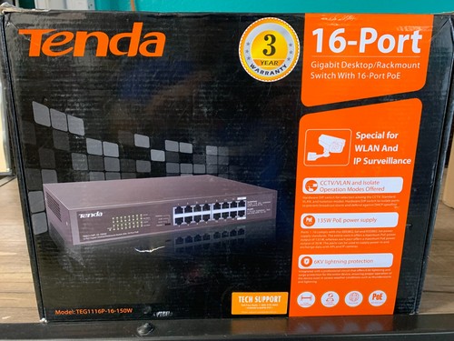 Tenda teg1116p 150w switch - tenda,