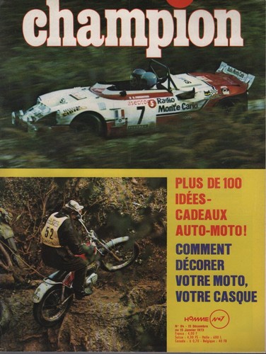 Champion 1972 bilan rallyes - champion,