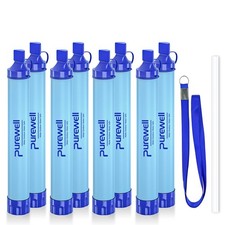 Outdoor Water Filter Personal Water Filtration Straw Emergency Survival Gear ...