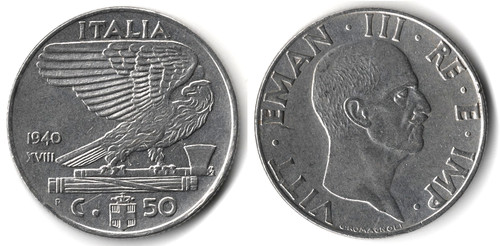 Italia centesimi 1940 - 50,