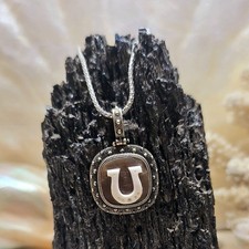 Collana Ciondolo Uomo Con Cammeo Portafortuna (Ferro Di Cavallo) In Argento 925