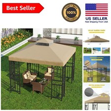 Copertura superiore per baldacchino versatile kaki 9,8'x9,8' - facile installazione per il tuo gazebo