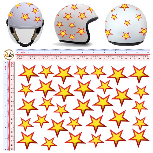 Stelle giallo rosse adesivi