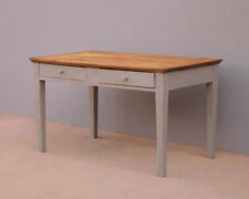 Tavolo fisso rettangolare laccato Shabby Chic, piano larice, fine '800/pr.'900!