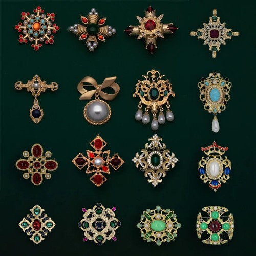 Spilla rettangolare geometrica