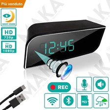 Telecamera WiFi HD app remota controllo Microcam sveglia 1080P + altoparlante