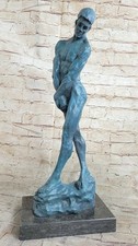 Bronzo Scultura Grande Firmato Rodin Nude Sensuale Erotico Statuina Statua Sale