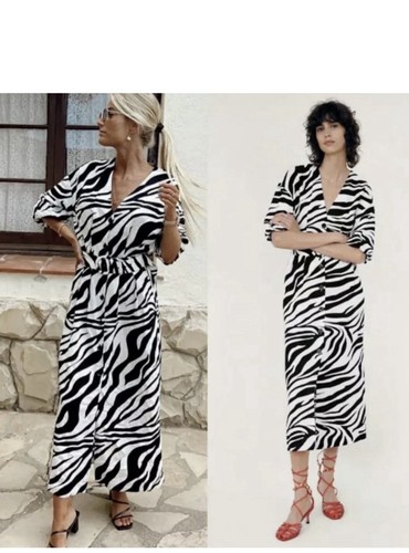 Abito midi zara stampa - abito,