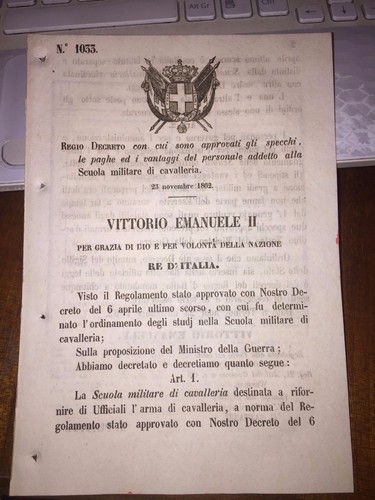 Regio decreto scuola militare - decreto,