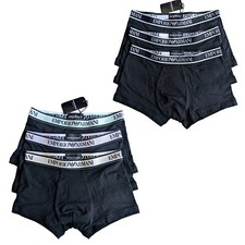 Boxer EMPORIO ARMANI tronchetto confezione da 3 fascia logo cotone elasticizzato nero uomo