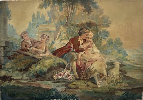 Tableau ancien scène - tableau, galante