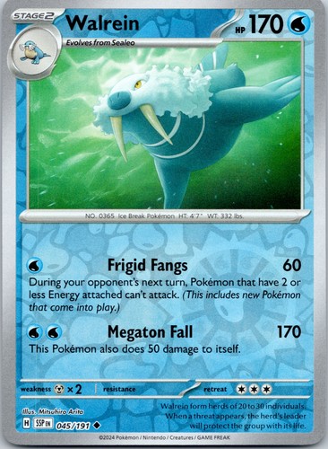 Walrein reverse holo - walrein, 045/191