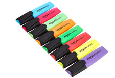Amazon Basics Evidenziatori, Colori assortiti, Confezione da 8 standart
