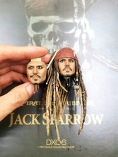 Head Sculpt 1/6HotToys DX06 Pirati dei Caraibi Capitano Jack Sparrow Figura