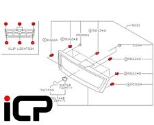 Set di clip per griglia anteriore adatto a: Subaru Forester 96-02 S Turbo STi STB SF5