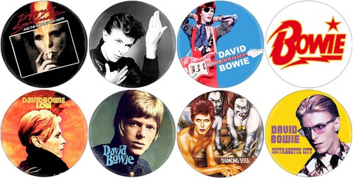 David bowie lot 8 badges - david,