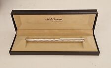 Penna a sfera S. T. Dupont vintage Modello Ref. 0042060 in metallo argentato
