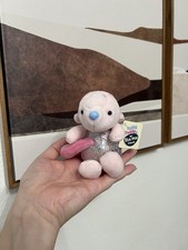 Peluche My Blue Nose Friends nuovo con etichetta rosa pangolino vivace 4” raro NOS