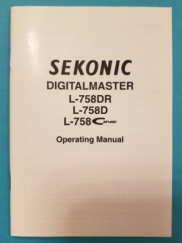 Sekonic 758dr 758d 758 - 758dr/758d/,