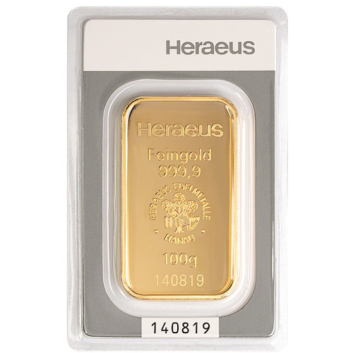 100g goldbarren heraeus - 100g,
