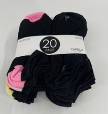 Capelli No Show 20 Paia Calze Nere e Multicolore Taglia Unica Nuove con etichette