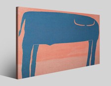 Quadro Toro Blu stilizzato