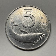 1954 Italy 5 Lire - Beautiful