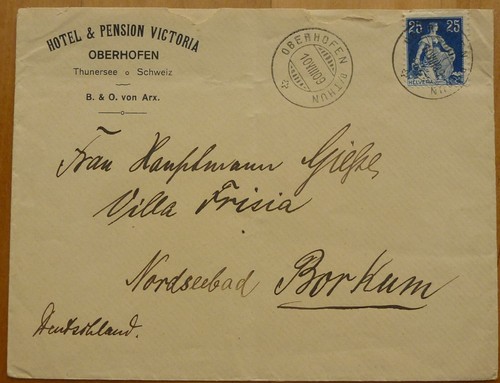 Lettera 1909 hotel - lettera, rp