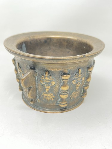 Mortaio ali bronzo grottesco - mortaio,