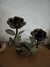 portacandele In Ferro A Forma  Di Rosa