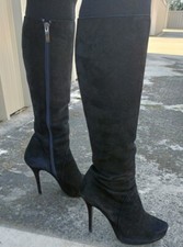 Aldo Castagna Stivale Donna  In Suede Camoscio Nero 37